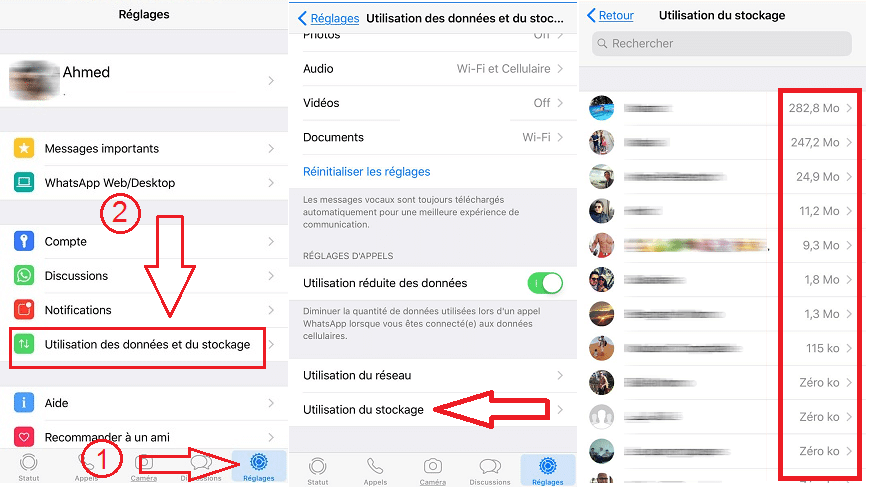 حذف ذاكرة التخزين المؤقت whatsapp على iphone 